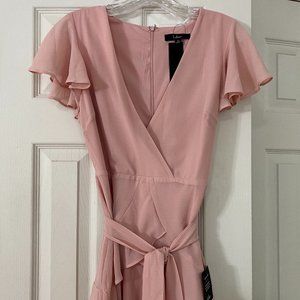 Blush Pink Ruffle Mini Dress